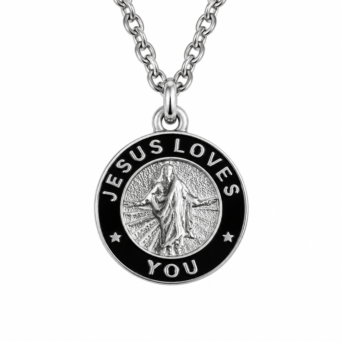 JLY NECKLACE | SILVER / BLACK